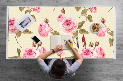 Desk pad English roses