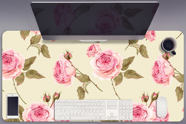 Desk pad English roses