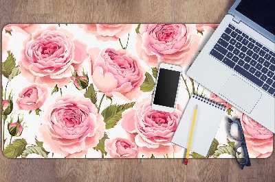 Large desk mat for children Beautiful roses