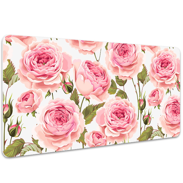 Large desk mat for children Beautiful roses