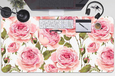 Large desk mat for children Beautiful roses