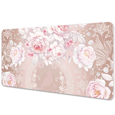 Large desk mat for children White roses