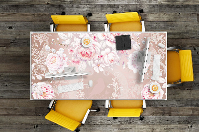 Large desk mat for children White roses