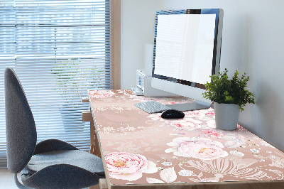 Large desk mat for children White roses