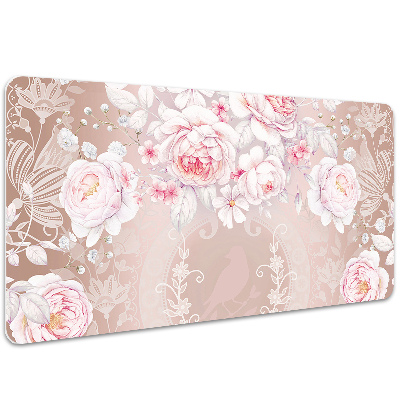 Large desk mat for children White roses