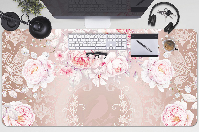 Large desk mat for children White roses