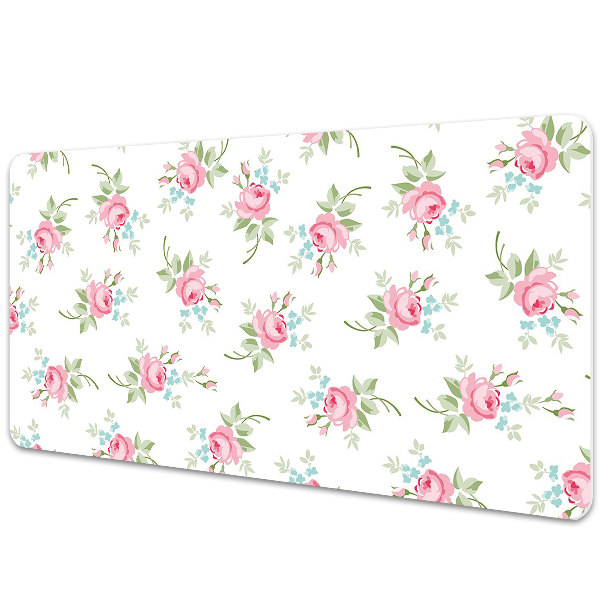 Large desk mat for children small flowers