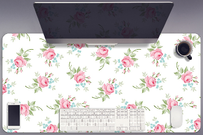 Large desk mat for children small flowers