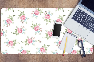 Large desk mat for children small flowers