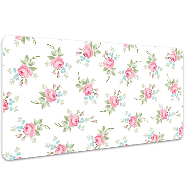 Large desk mat for children small flowers