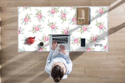 Large desk mat for children small flowers