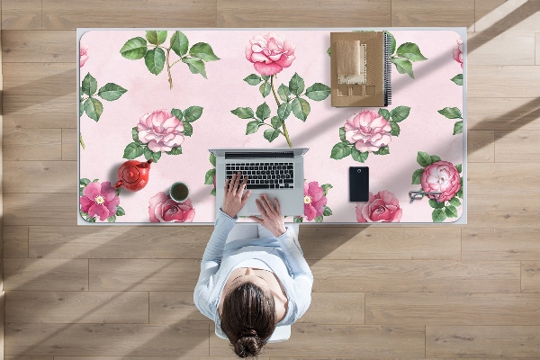 Full desk mat Rose with thorns