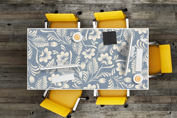 Desk mat blue ornament