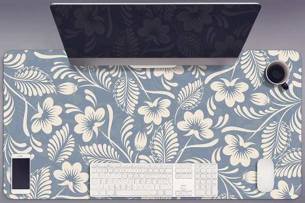 Desk mat blue ornament