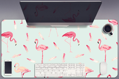 Full desk protector Flamingos and pen