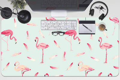 Full desk protector Flamingos and pen
