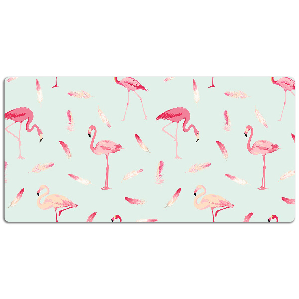 Full desk protector Flamingos and pen
