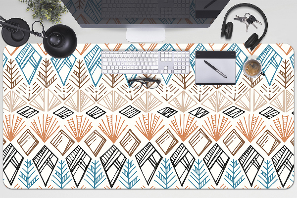 Large desk mat table protector ethnic pattern