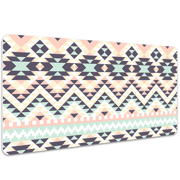Large desk mat table protector ethnic pattern
