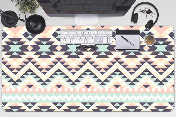 Large desk mat table protector ethnic pattern