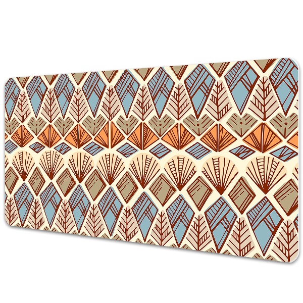 Full desk protector Ethnic brown pattern