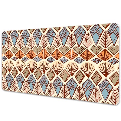 Full desk protector Ethnic brown pattern