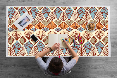 Full desk protector Ethnic brown pattern