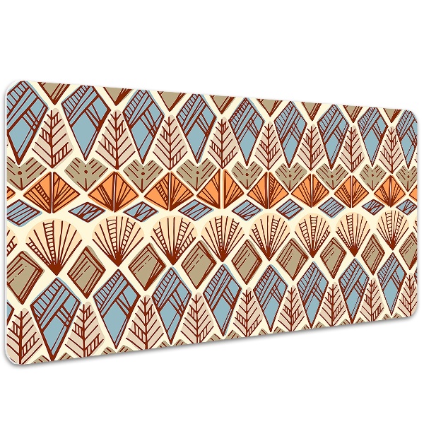 Full desk protector Ethnic brown pattern