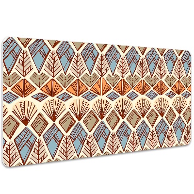 Full desk protector Ethnic brown pattern