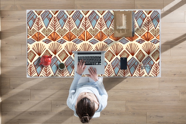 Full desk protector Ethnic brown pattern