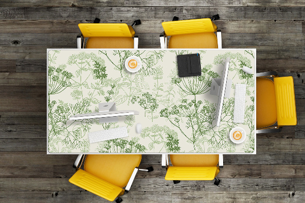 Large desk mat for children wild herbs