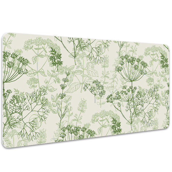 Large desk mat for children wild herbs