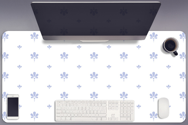 Large desk mat table protector floral pattern