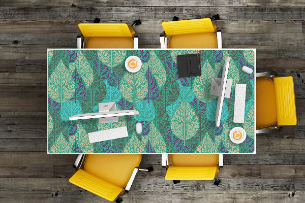 Large desk mat for children Leaves