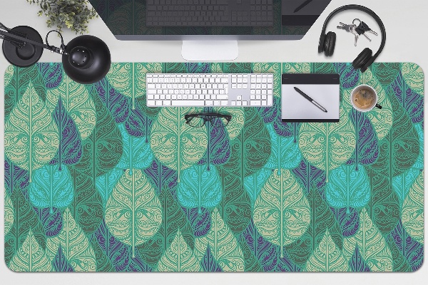Large desk mat for children Leaves