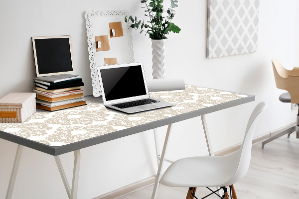 Large desk mat table protector floral pattern