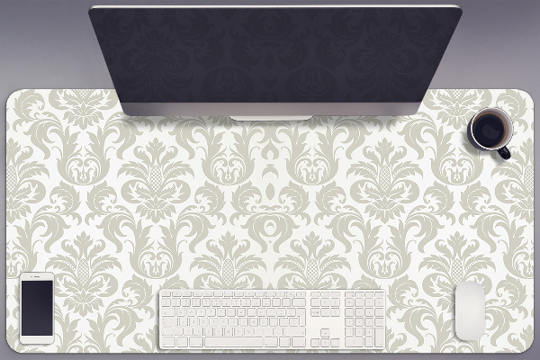 Large desk mat table protector floral pattern