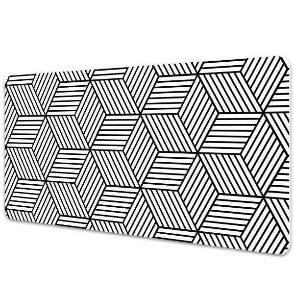 Desk mat geometric illusion