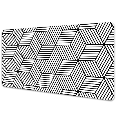 Desk mat geometric illusion