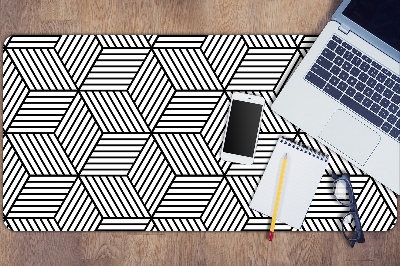 Desk mat geometric illusion