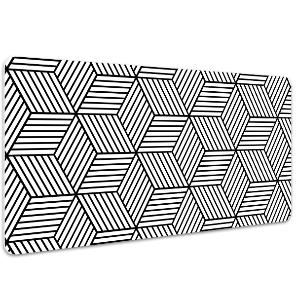 Desk mat geometric illusion