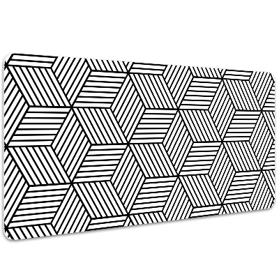 Desk mat geometric illusion