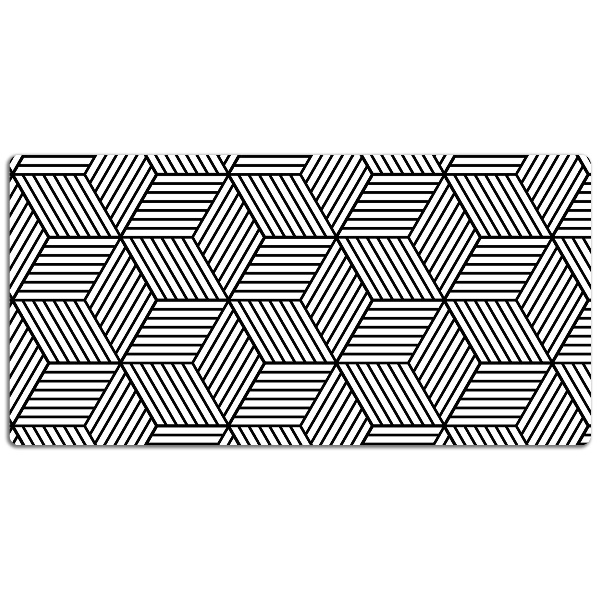 Desk mat geometric illusion