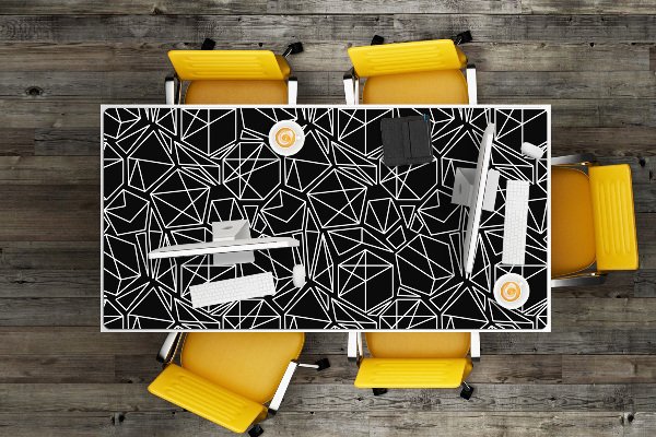Desk mat geometric solids