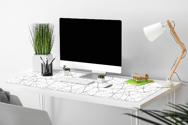 Desk mat geometric lines