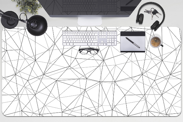 Desk mat geometric lines