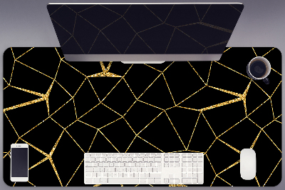 Full desk protector Mosaic gold and black