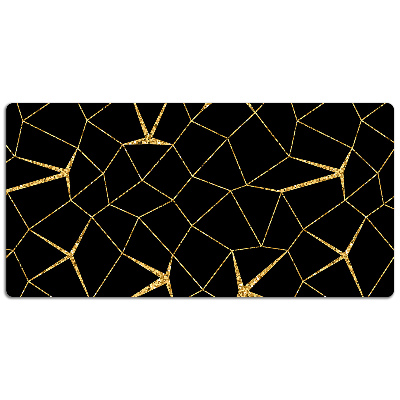 Full desk protector Mosaic gold and black