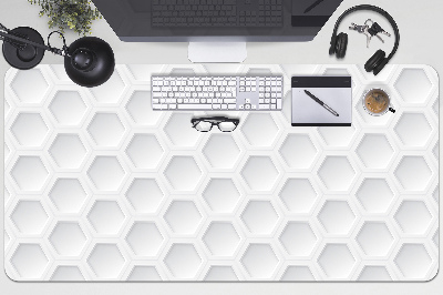 Full desk protector Three-dimensional hexagons