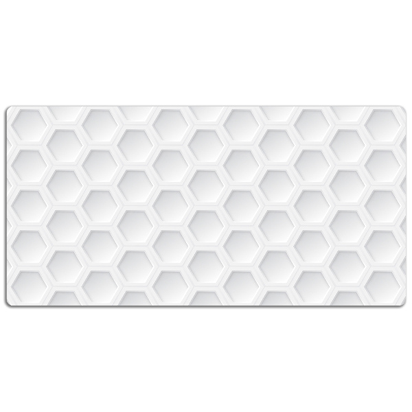 Full desk protector Three-dimensional hexagons